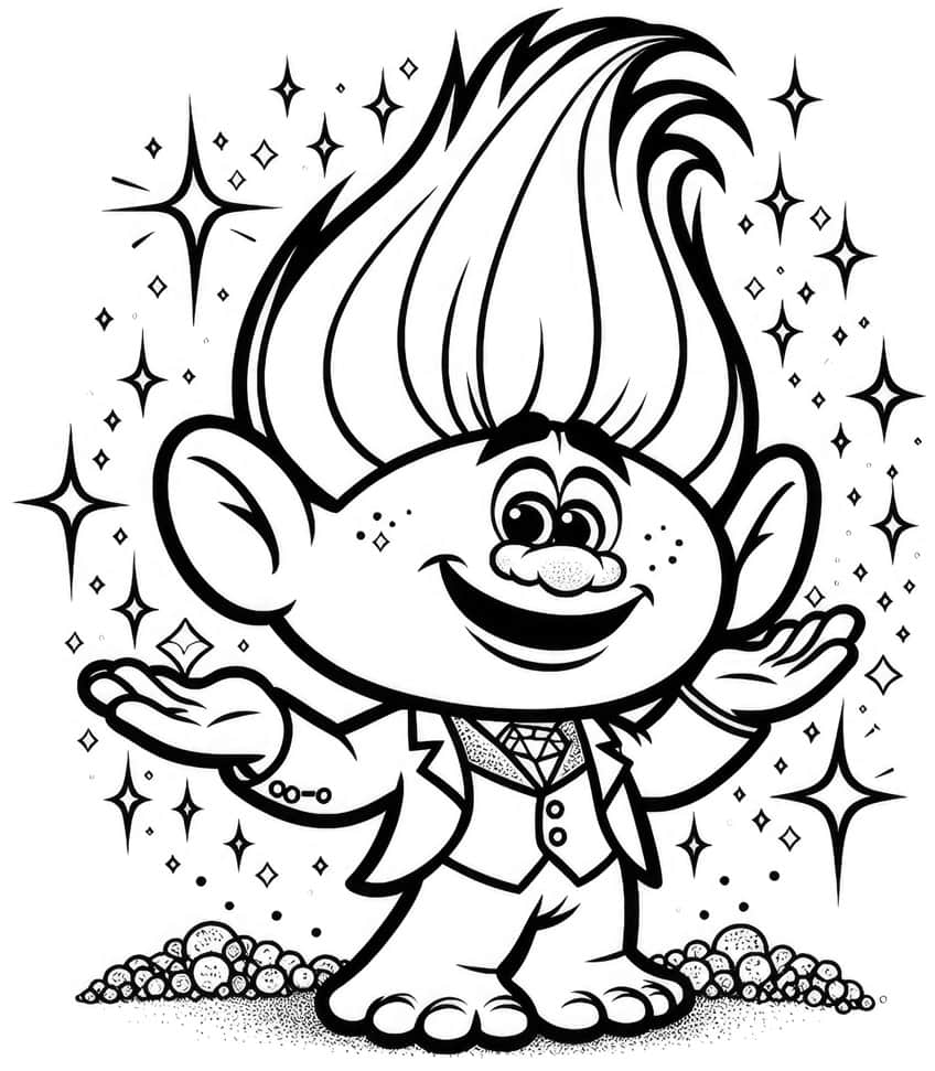 trolls coloring sheet 19