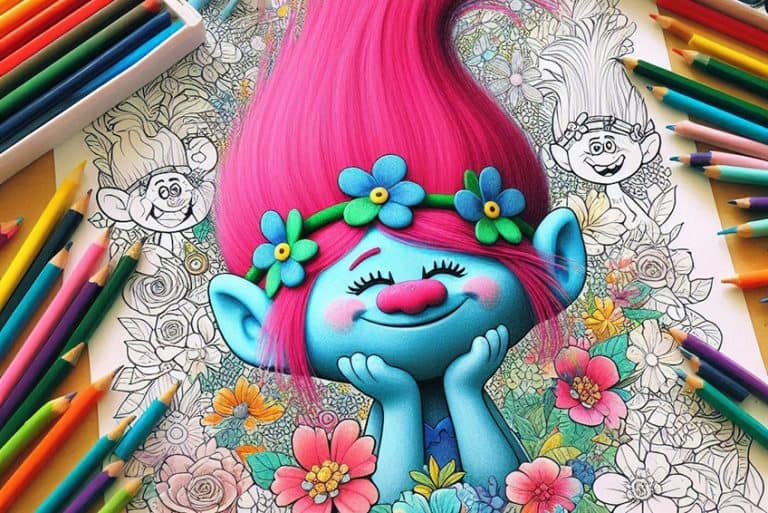 trolls coloring pages