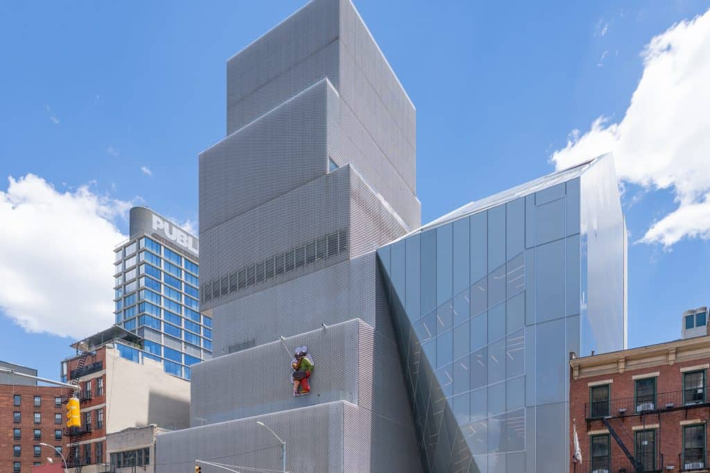 The expanded New Museum building on the Bowery in New York in June 2026.
