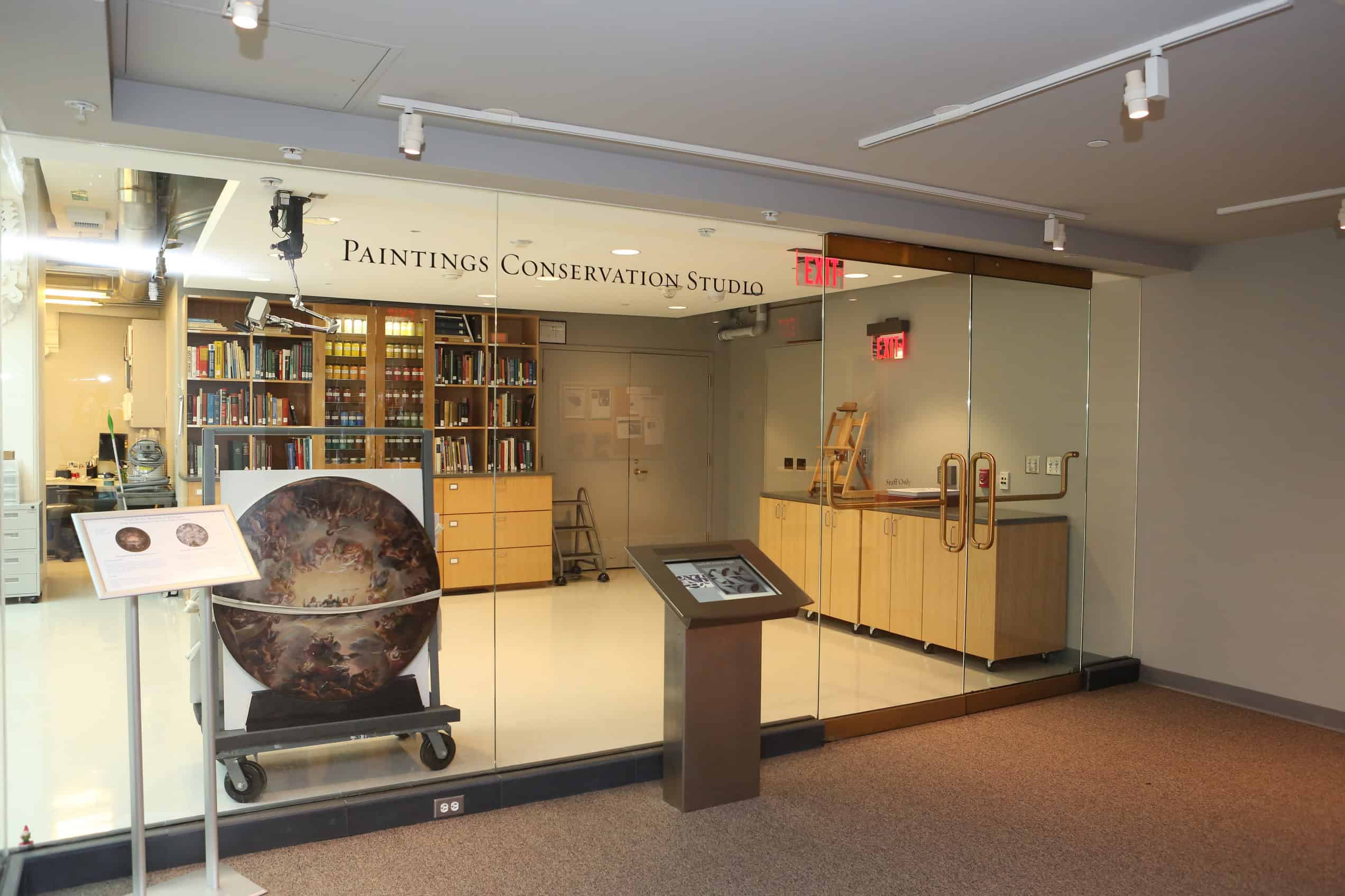 The Lunder Conservation Center inside the Smithsonian American Art Museum and National Portrait Gallery, with museum conservation workspaces visible.