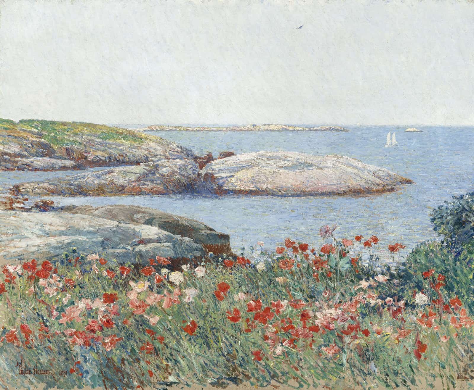 Childe Hassam, Poppies, Isles of Shoals, 1891, NGA 103172. Poppies, Isles of Shoals.
