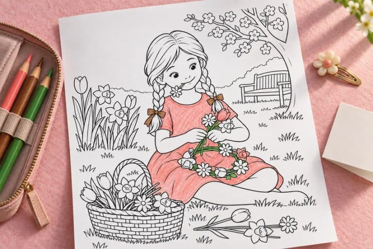 Girl Coloring Pages — Example 1