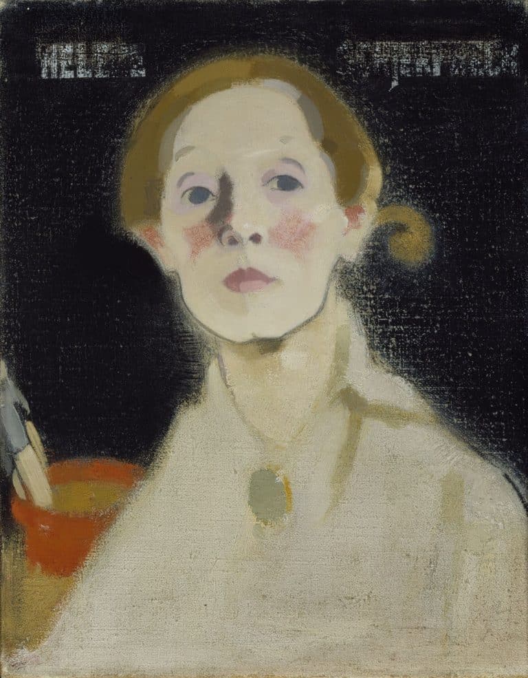 Heleneself. Self portrait of Helene Schjerfbeck (1915), from http://www.phespirit.info/.