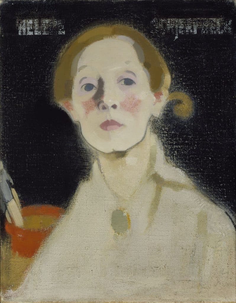 Heleneself. Self portrait of Helene Schjerfbeck (1915), from http://www.phespirit.info/.