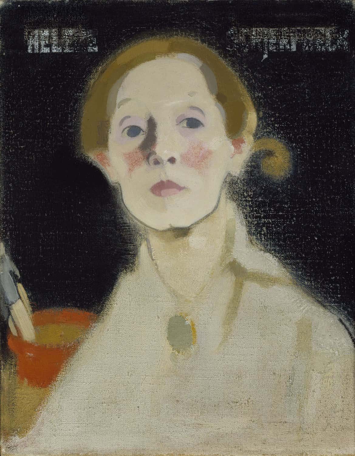 Heleneself. Self portrait of Helene Schjerfbeck (1915), from http://www.phespirit.info/.