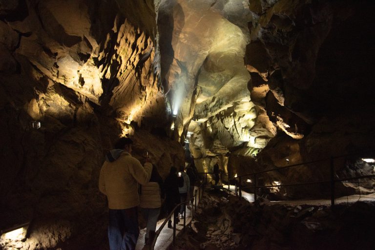 A view of Aillwee Cave in County Clare, Ireland.