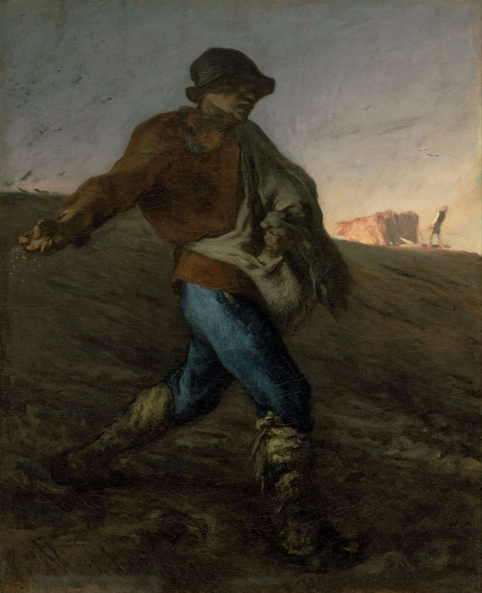 Millet's The Sower (1850), painted seven years before The Gleaners.