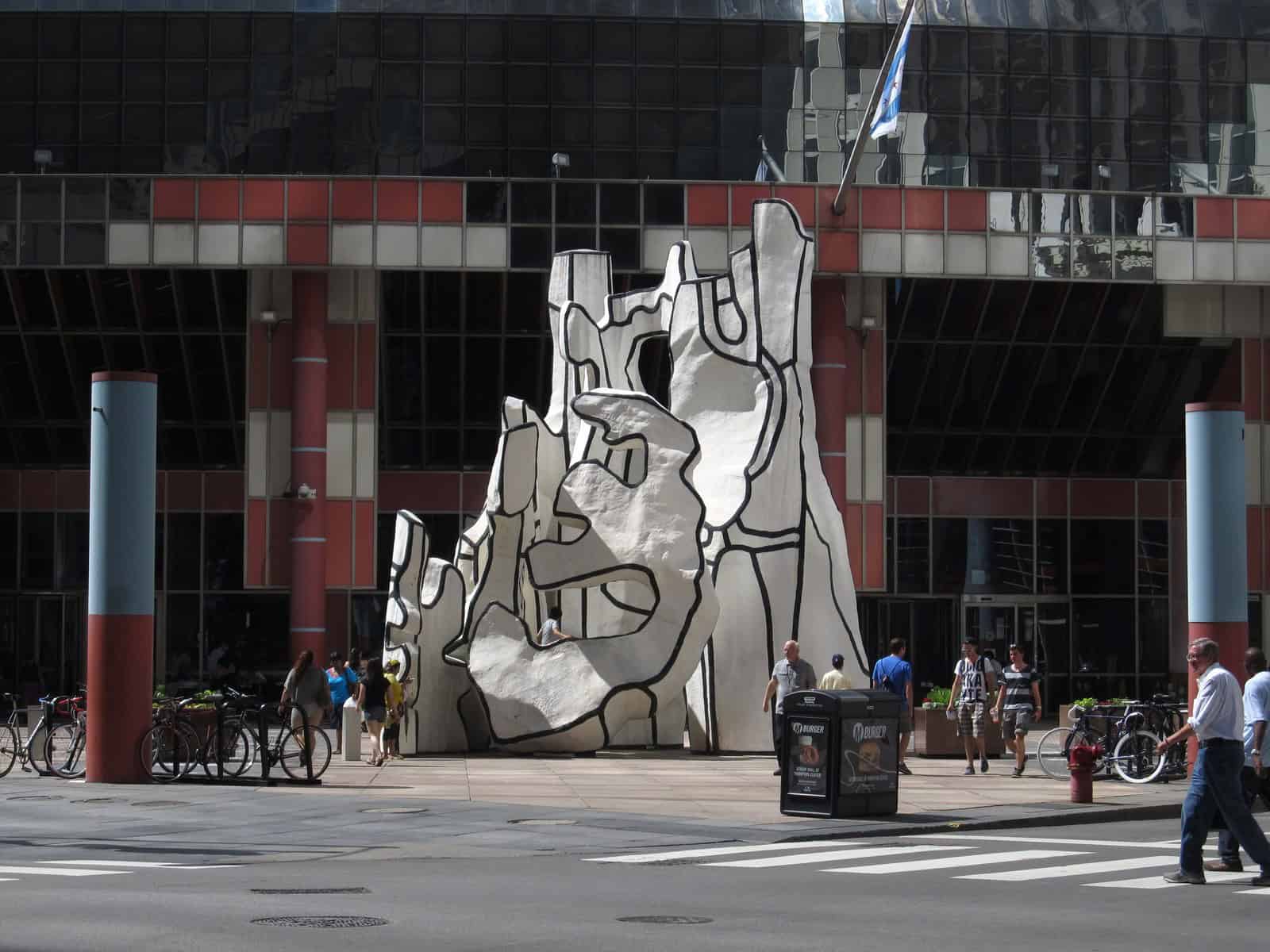 Monument with Standing Beast brings Dubuffet's interlocking forms into Chicago's civic center.