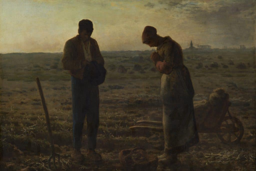 Jean-François Millet - The Angelus - Google Art Project. French: L'Angélus The Angelus title QS:P1476,fr:" L'Angélus " label QS:Lfr," L'Angélus " label QS:Les," El Ángelus " label