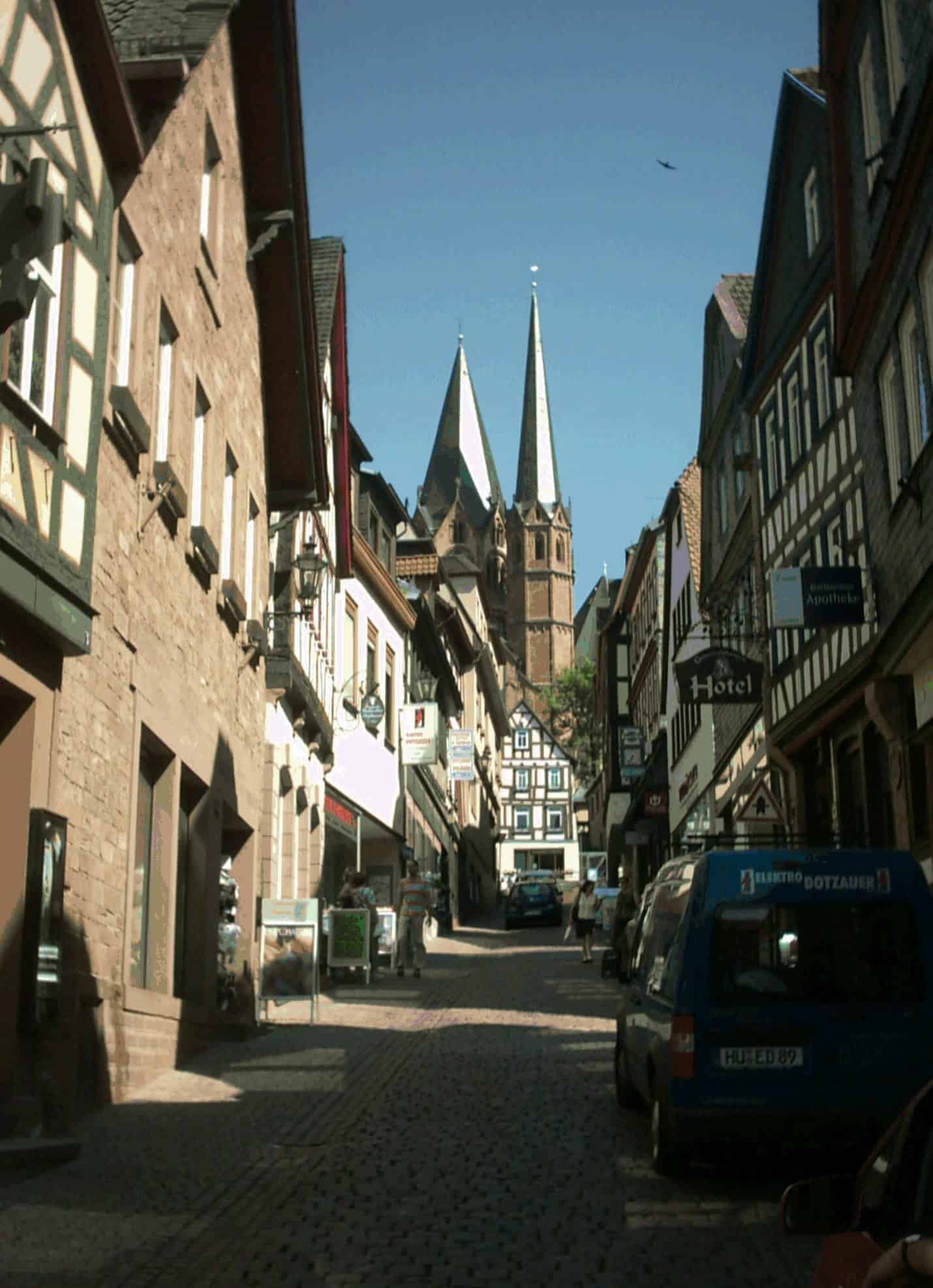 The old town of Gelnhausen, Germany, where Oskar Fischinger was born in 1900.