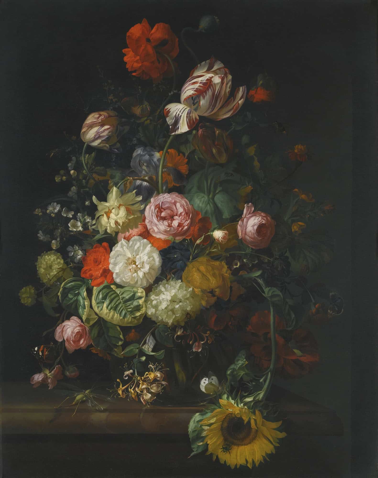 Rachel Ruysch - flower still life - 1710. Flower still life.