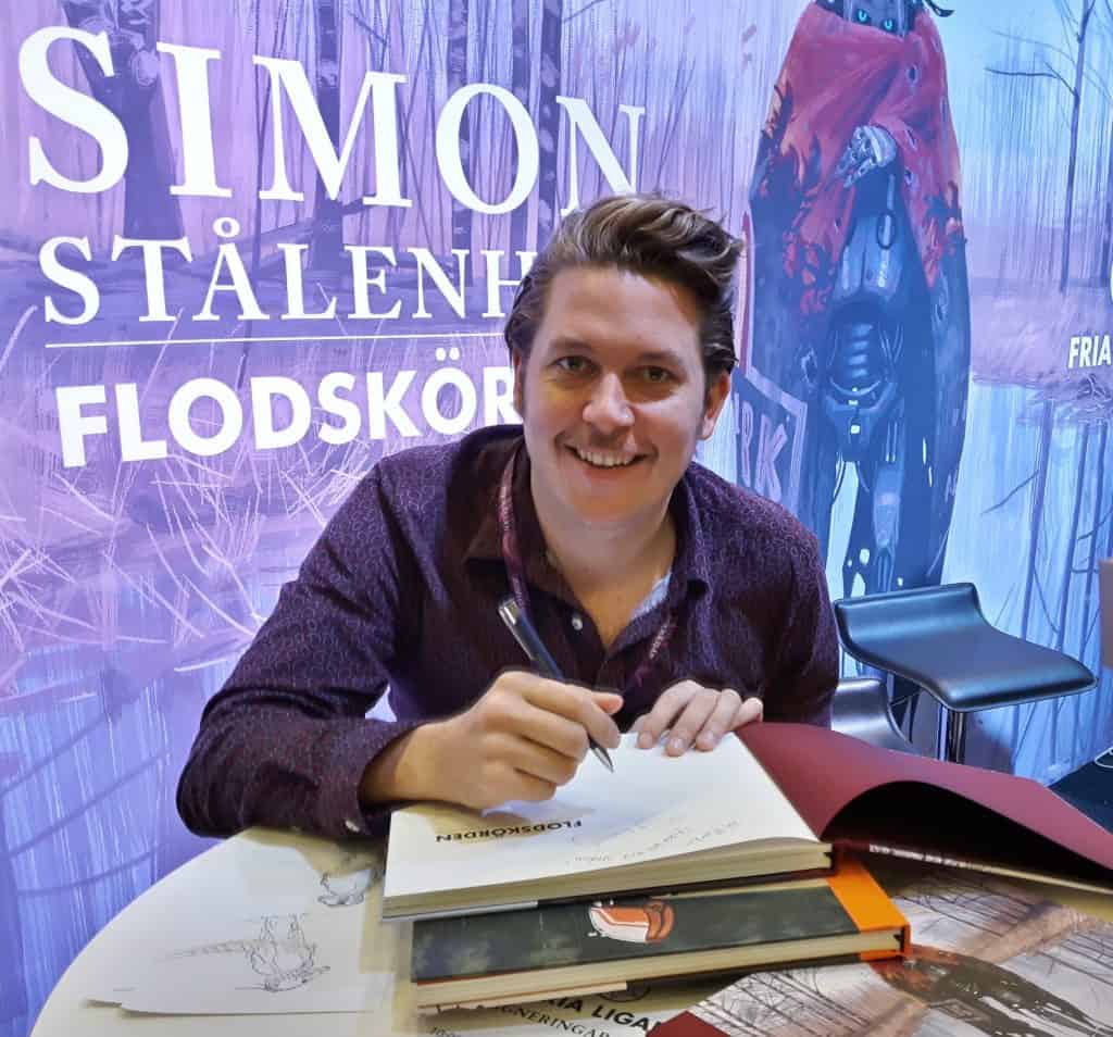 Simon Stålenhag bokmässan 2016. Simon Stålenhag signing his art books at the Göteborg Book Fair.