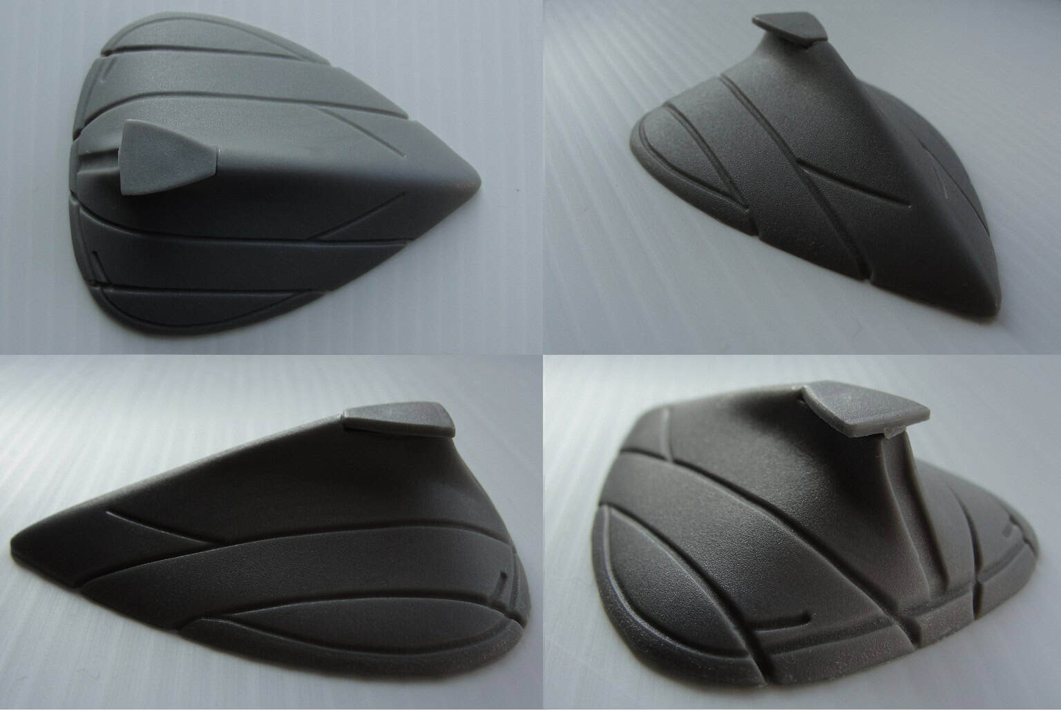 Cyberrace sled plastic model 4 sides. Plastic model of a racing sled from the CyberRace computer game. This model was part of the game package. Actual size approx. 2 in wide and 2.