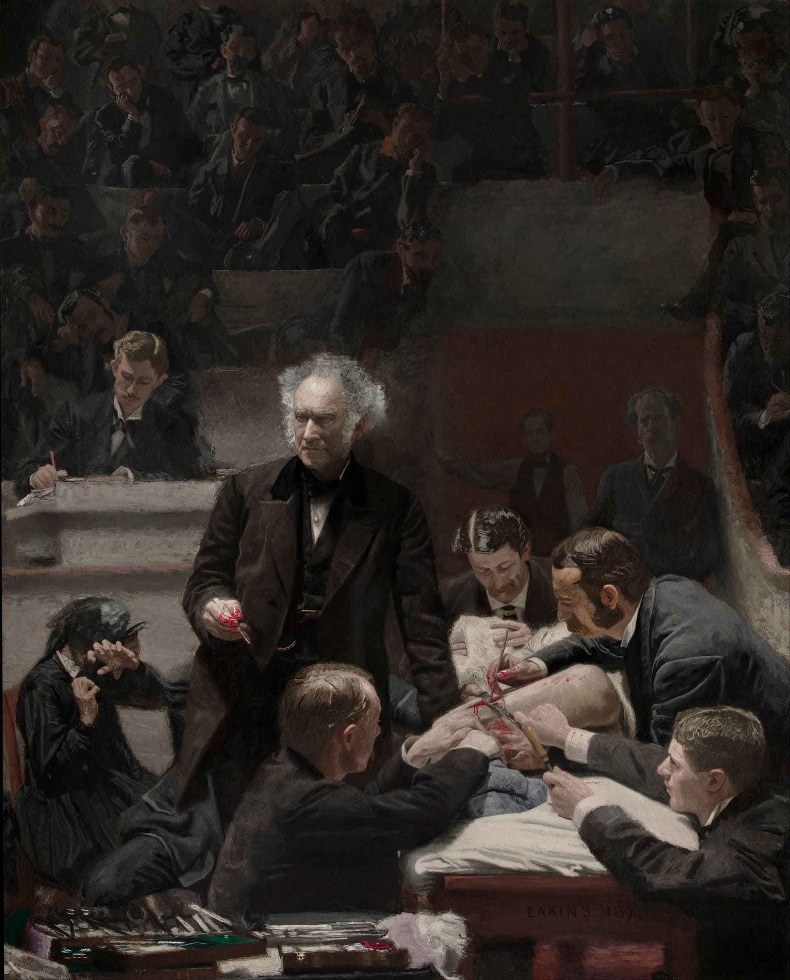 Thomas Eakins, American - Portrait of Dr. Samuel D. Gross (The Gross Clinic) - Google Art Project. Portrait of Dr. Samuel D. Gross (The Gross Clinic) title QS:P1476,en:"Portrait of