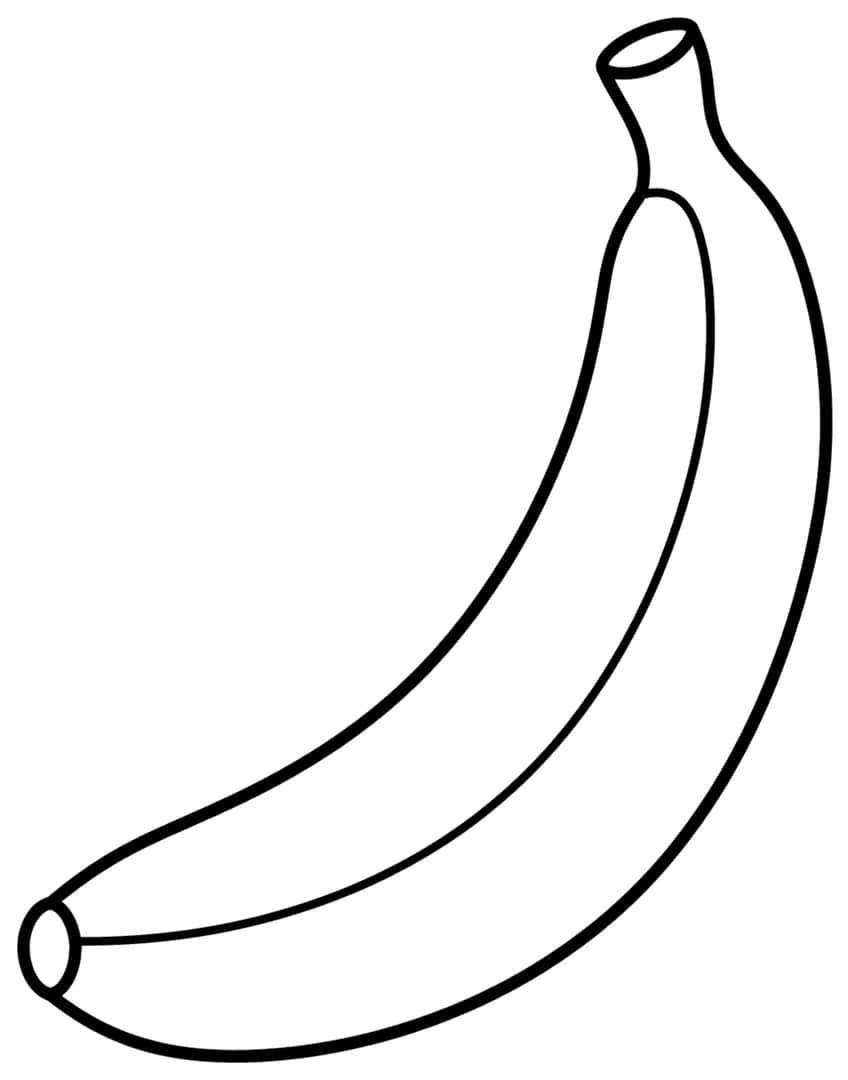 Large curved banana with open stem, oval tip and a ridge line along the peel