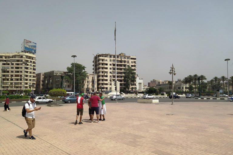 A daytime view across Tahrir Square in Cairo.