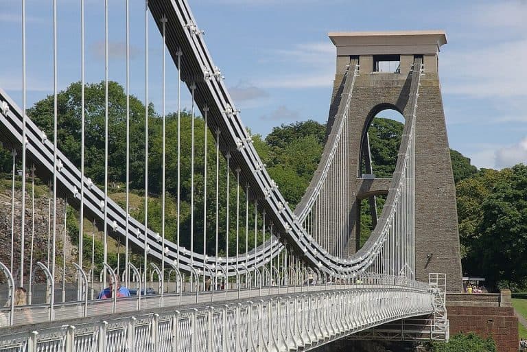 Clifton Suspension Bridge in Bristol, the hometown of Banksy