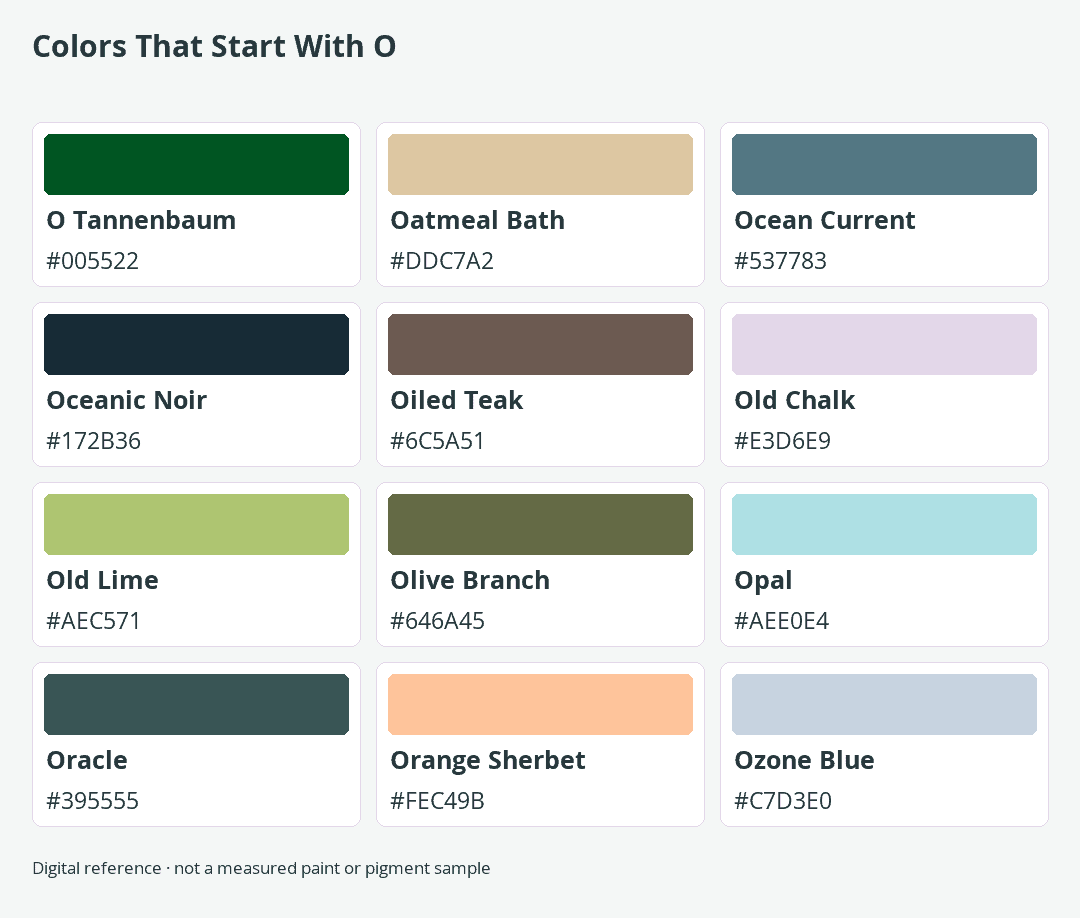 Colors That Start With O