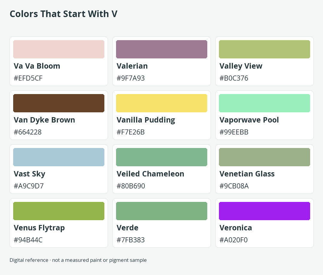 Colors That Start With V