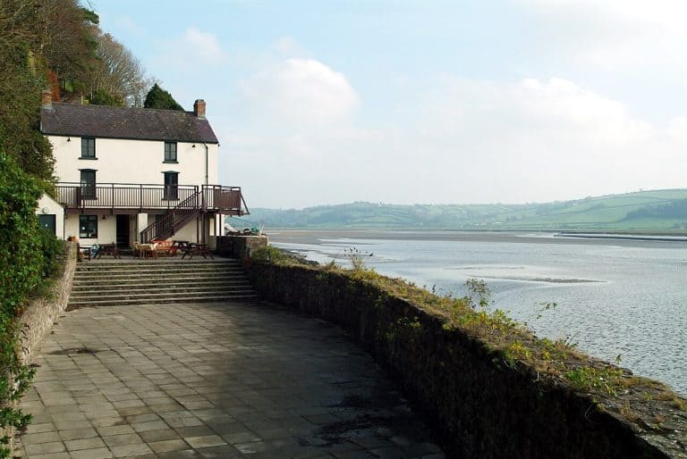 Dylan Thomas Boathouse in Laugharne, Wales, where the poet lived and wrote