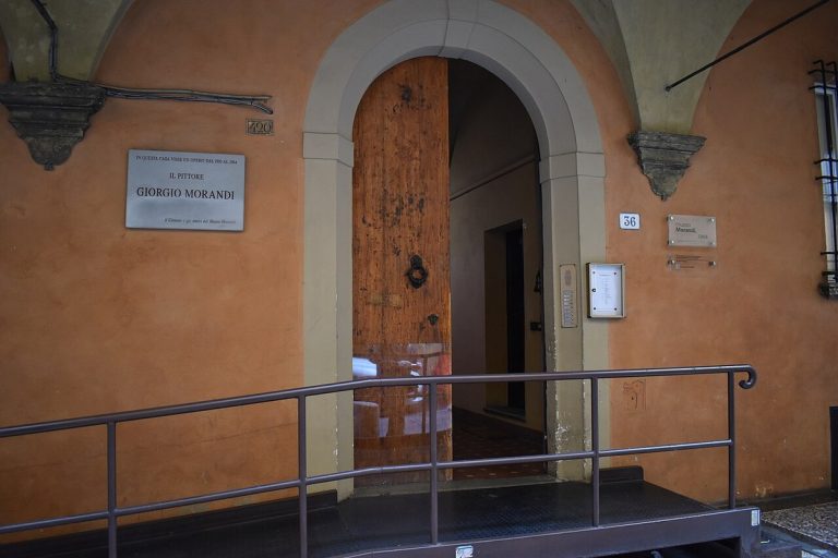 Entrance of Casa Morandi, Giorgio Morandi's home and studio at Via Fondazza 36, Bologna