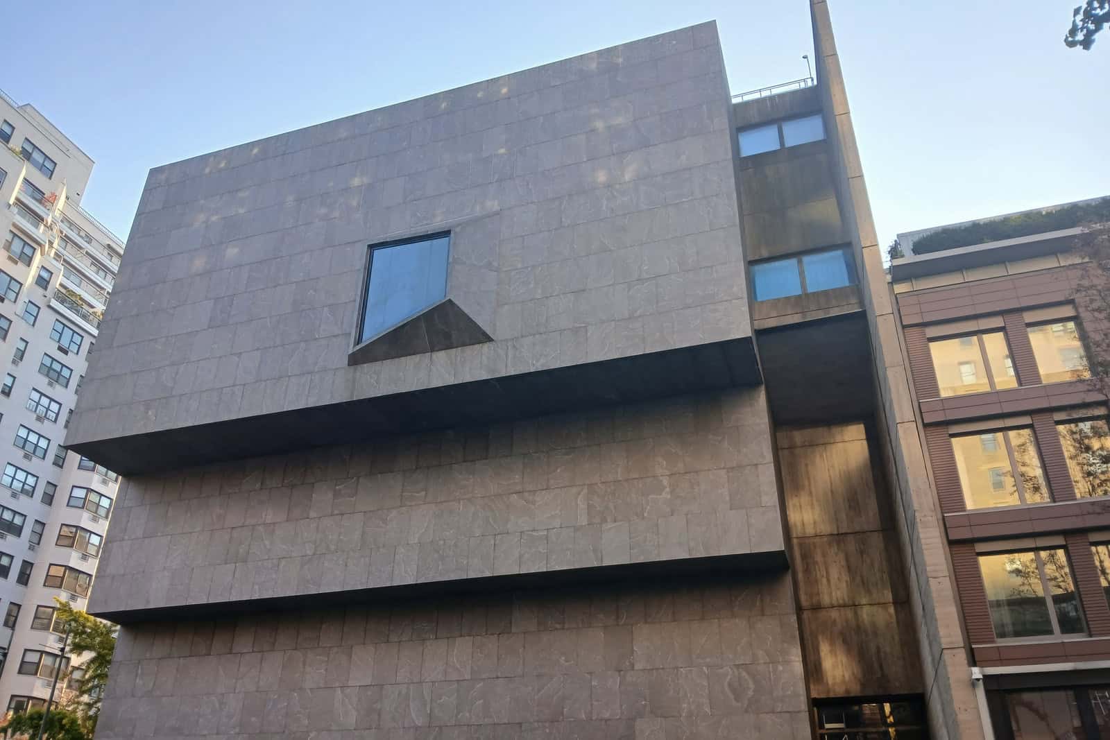 Exterior of the Breuer Building at 945 Madison Avenue in Manhattan.