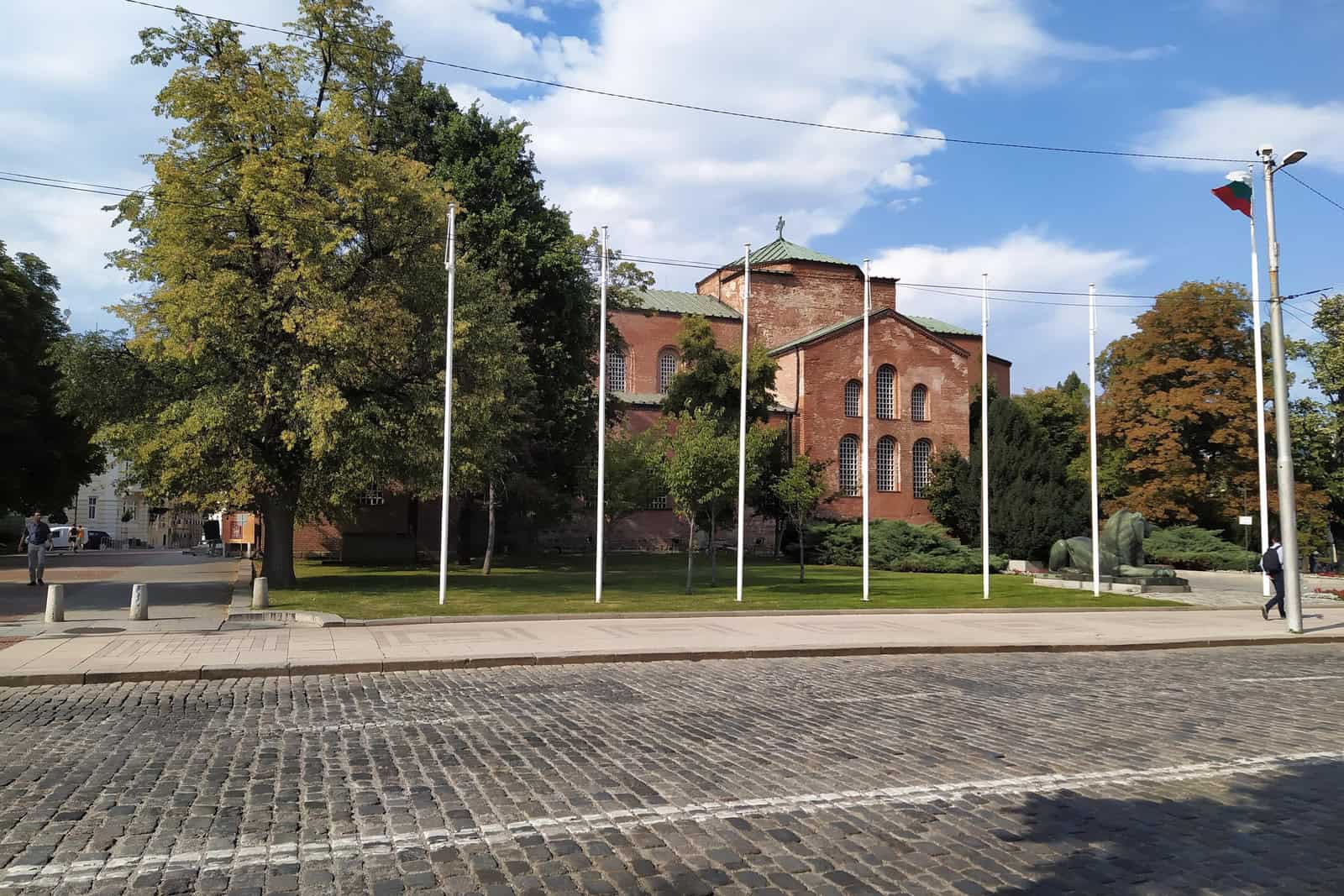 Brick exterior of Saint Sophia Church in Sofia