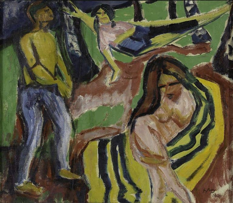 In the Forest near Moritzburg (1910) by Max Pechstein