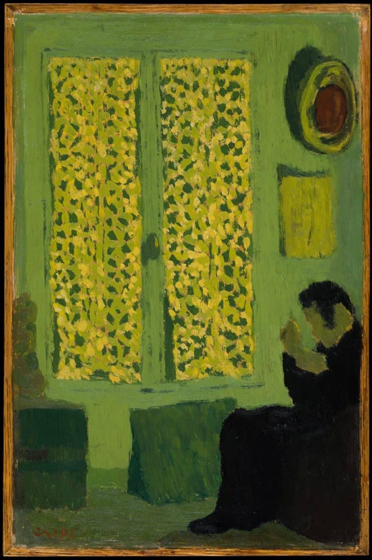 Édouard Vuillard, The Green Interior (1891), discussed by Lisa Yuskavage in The Met Artist Project. This is a contextual comparison, not a painting by Yuskavage.