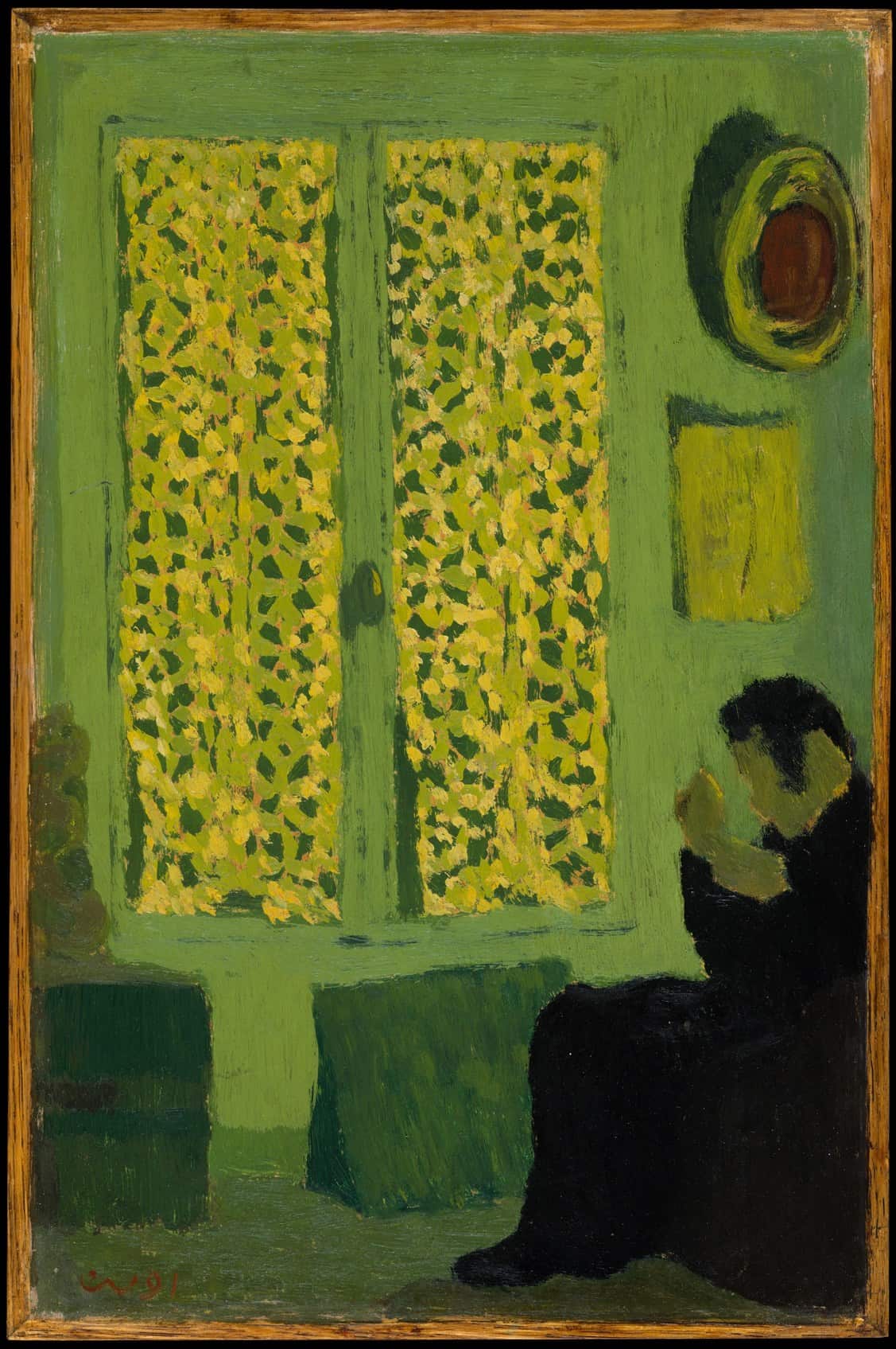 Édouard Vuillard, The Green Interior (1891), discussed by Lisa Yuskavage in The Met Artist Project. This is a contextual comparison, not a painting by Yuskavage.