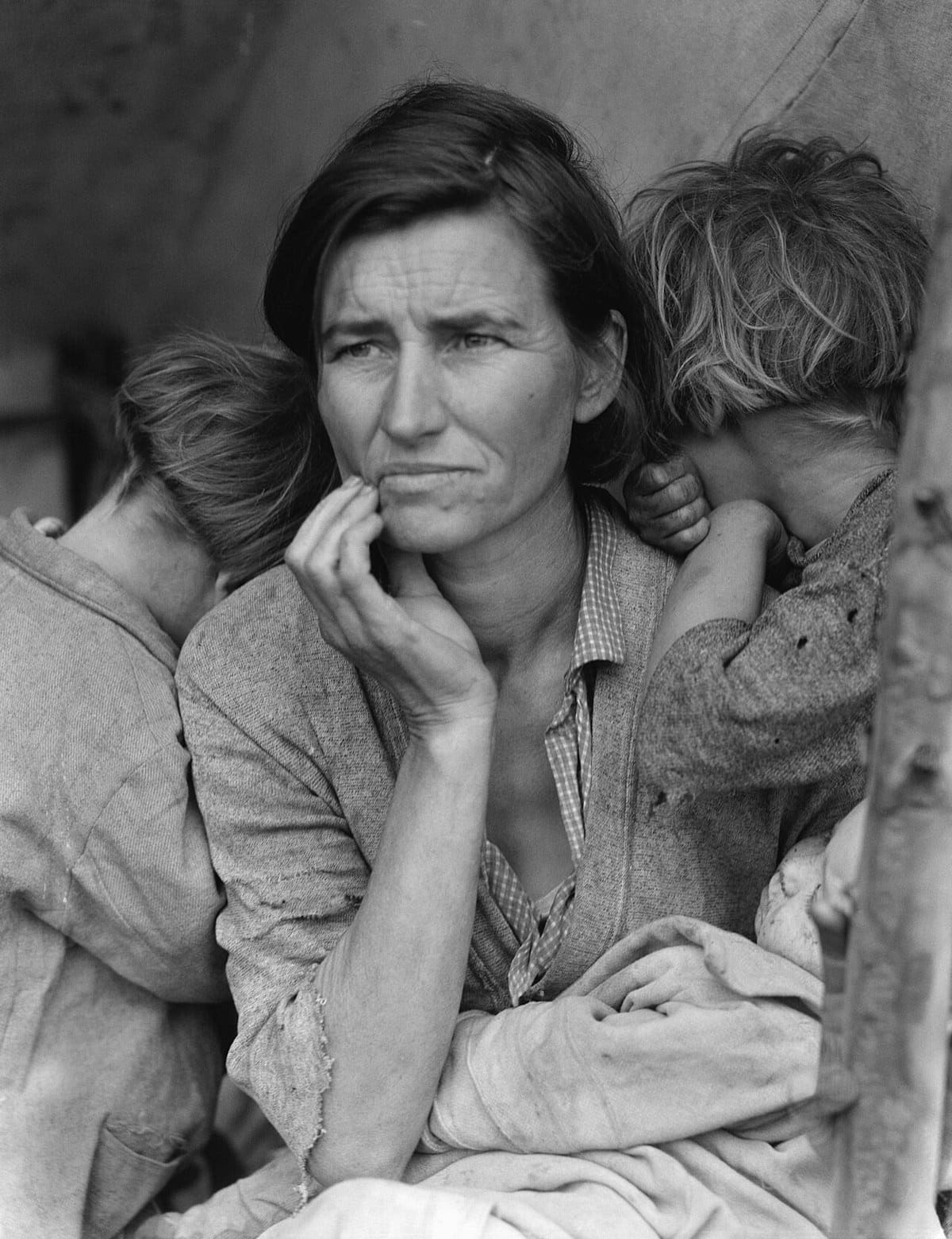 Migrant Mother (1936), photograph by Dorothea Lange for the Farm Security Administration, an icon of documentary photojo