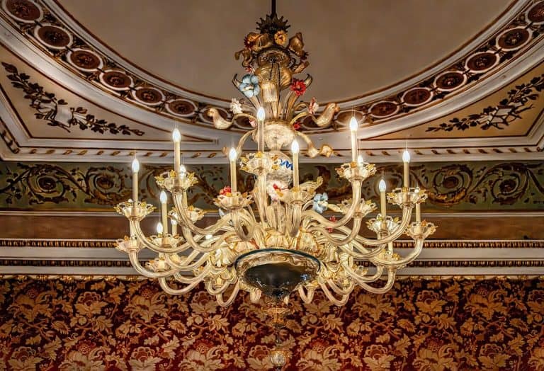Murano glass chandelier in the Museo Correr, Venice
