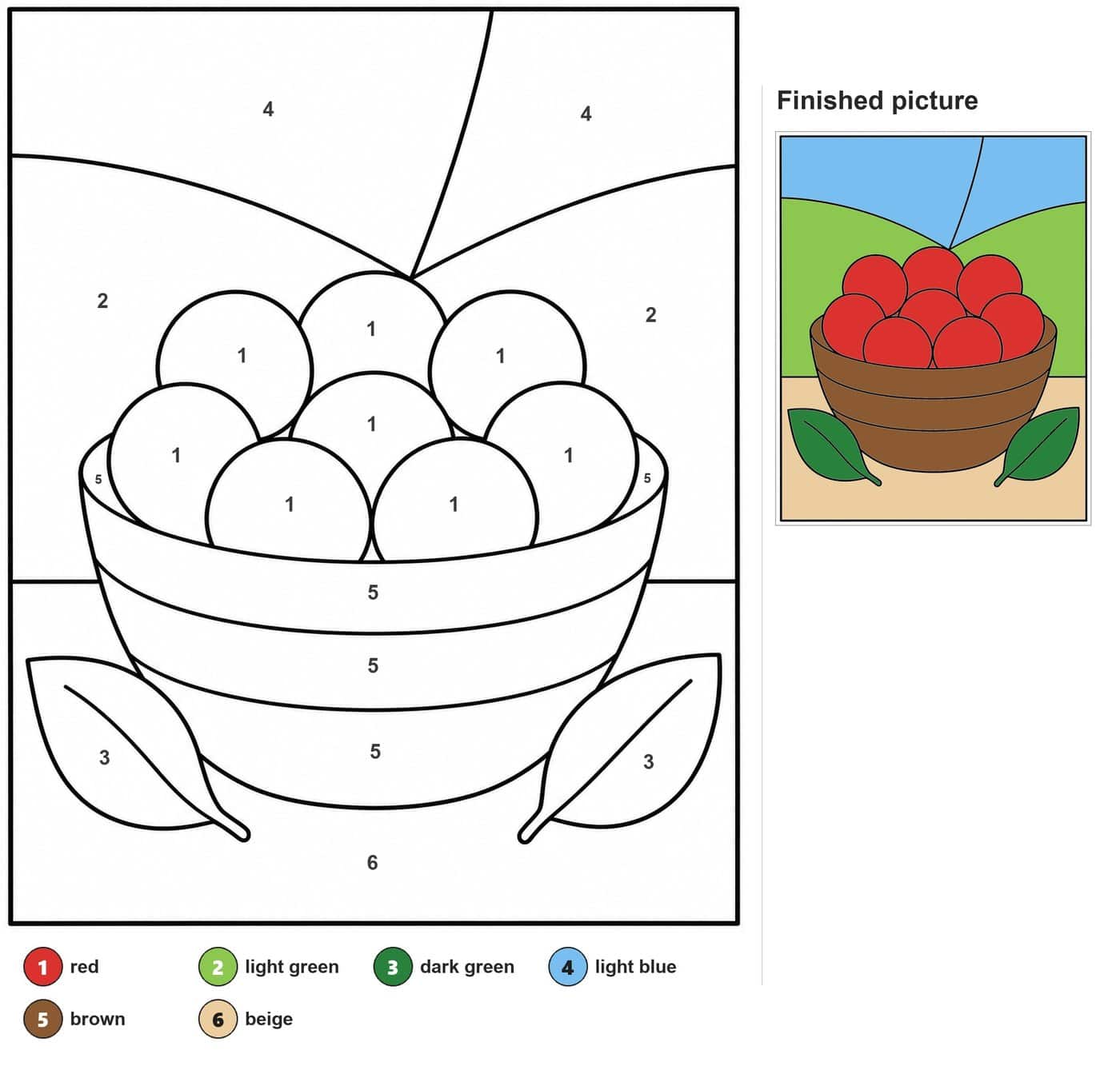 Bowl of eight round cranberries with a leaf on each side