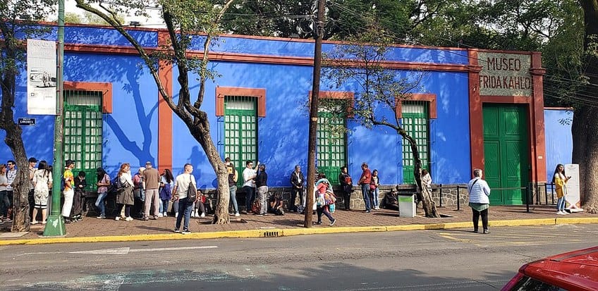The Blue House (Casa Azul), Frida Kahlo's former home and today the Frida Kahlo Museum in Coyoacán, Mexico City